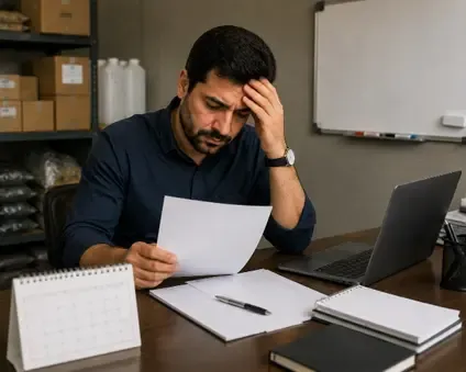 تمدید نکردن به موقع قرارداد تأمین مواد اولیه